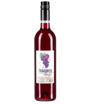 Roter Traubensaft vom Weingut Gründl in der 0,75 l-Flasche – ohne Zuckerzusatz 🍇💚