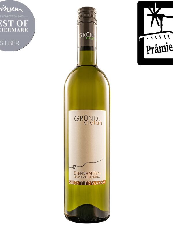 ★ Sauvignon Blanc Ehrenhausen 2024 Ortswein Südsteiermark 🖼 Alt-Text für Bild 🍇 Sauvignon Blanc Ehrenhausen – eleganter Ortswein mit Herkunft und Frische vom Weingut Gründl